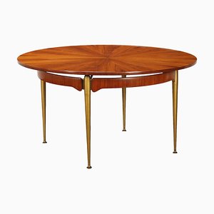 Tavolo vintage in legno esotico attribuito a S. Cavatorta, anni '60