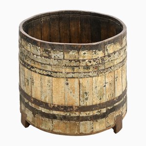 Patinated Solid Wood Barrel