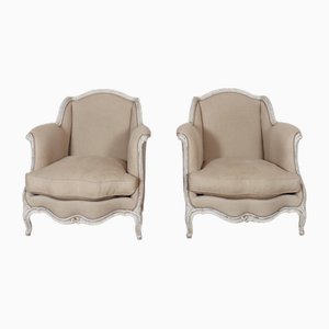 Fauteuils en Lin, Suède, Set de 2