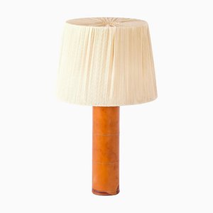 Lampe de Bureau Vintage en Cuir de Bergboms, 1960s