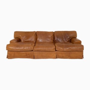 3-Sitzer Ledersofa, 1970er