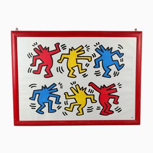 Keith Haring, Poster di Dancing Dogs, anni '90, offset