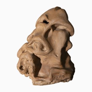 Compiani, Abstrakte Skulptur, 1980, Holz