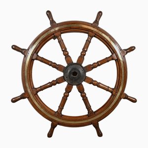 Teak Boat Wheel Bar