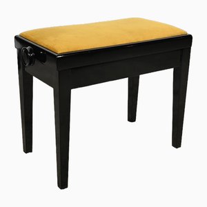 Piano Bench in Black Lacquered Wood, 1970s