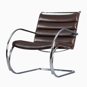 Mr Lounge Armchair with Armrest by Ludwig Mies Van Der Rohe for Knoll International, 1980s