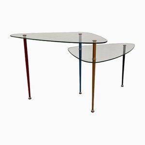 Italian Arlecchino Side Table in Glass by Edoardo Paoli for Vitrex, 1950s