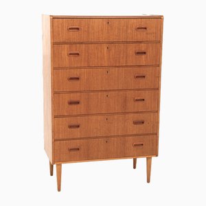 Tallboy Commode Scandinave en Teck, Suède, 1950s