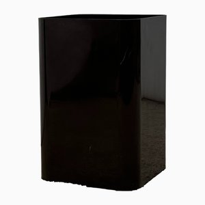 4672 Dark Brown Plastic Paper Basket, 1970s