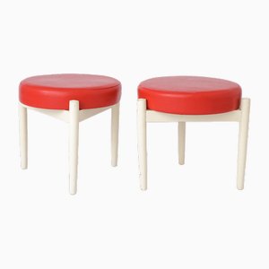 Satz Fußhocker von Hugo Frandsen für Spøttrup, Dänemark, 1960er