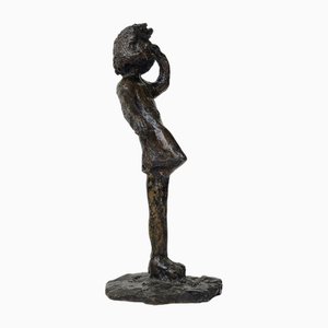 Brutalistische Bronzeskulptur im Stil von Alberto Giacometti