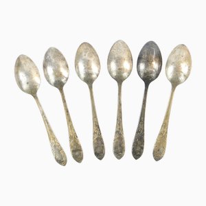 Vintage Polish Brass Mocca Spoons, 1950s, Set of 6