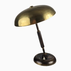 Lampe de Bureau Mid-Century en Laiton attribuée à Oscar Torlasco pour Lumi