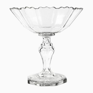 Biedermeier Crystal Bowl on Stand, 1800s