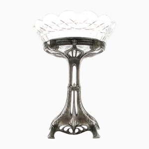 Bol Art Nouveau en Cristal sur Support de WMF, 1890s