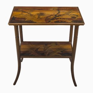 French Art Nouveau Marquetry Table by Emile Galle, 1900s