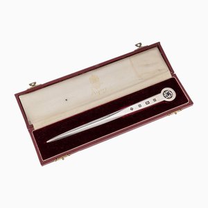 20th Century British Silver Letter Opener with Case from Asprey & Co, 1996, Set of 2