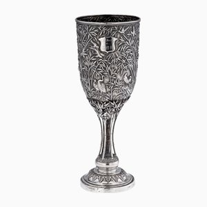 19th Century Chinese Export Silver Goblet from Lee Ching, 1870s