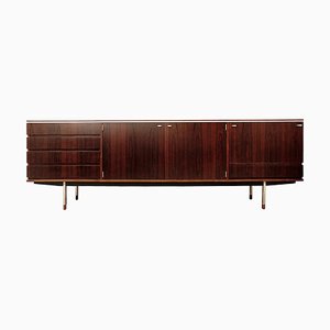 Credenza Mid-Century in legno e metallo cromato, anni '60