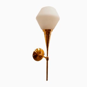 Sconce in Brass and Glass from Stilnovo