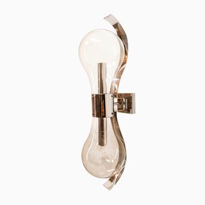 Space Age Chrome Double Light Sconce