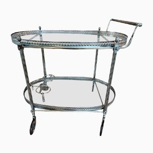 Bar Trolley in Brass and Glass, 1970s