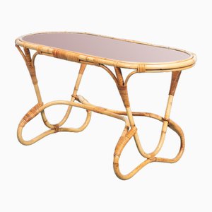 Mid-Century Safari Style Oval Coffee Table from Rohé Noordwolde