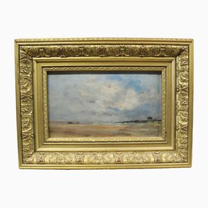 Dupuy, Beach Landscape, 1920s, Oil on Wood