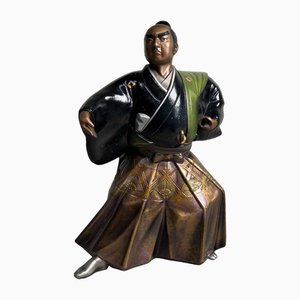 Statua Mid-Century del guerriero samurai di Takaoka, Giappone, anni '60