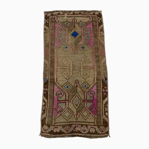 Petit Tapis Marron en Laine, Turquie, 1960s