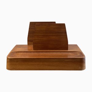 Mid-Century Modern Original Letter Stand in Walnut, Germany, 1950s