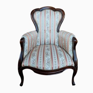 Louis Phillippe Style Padded Armchair, Italy, 1980s