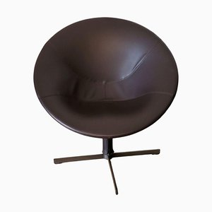 Hillroad Lounge Chair in Brown Leather by Christophe Pillet for Zanotta, Italy, 1990s