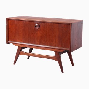 Mueble estilo danés pequeño de teca de Louis van Teeffelen para Webe, años 50