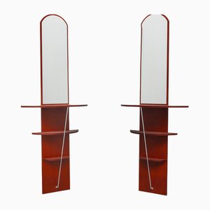 Postmoderne Wandspiegelregale im skandinavischen Art Deco Stil von Carina Karlsson, 1990er, 2er Set