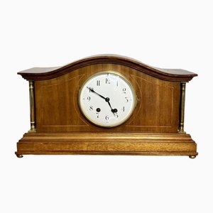 Edwardian Walnut Mantle Clock, 1900s