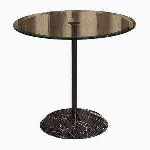 Black Marble Base Table, 1980s