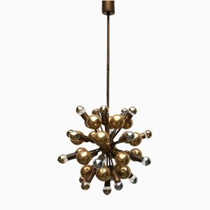 Mid-Century German Brass Atomic Ceiling Pendant Lamp by Dorothee Becker for Cosack, 1970s