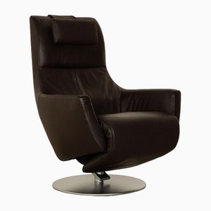 Fauteuil Pivotant Stand Up en Cuir Marron Foncé de FSM