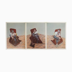Francis Bacon, Three Studies for Portrait of Lucian Freud, 1966, Lithograph