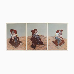 Francis Bacon, Three Studies for Portrait of Lucian Freud, 1966, Lithographie