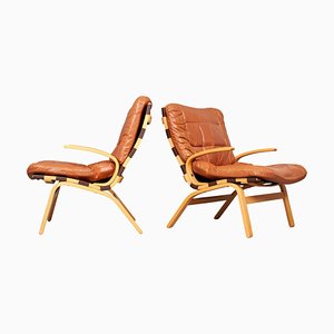 Fauteuils en Cuir de Westnofa Furniture, 1960s, Set de 2