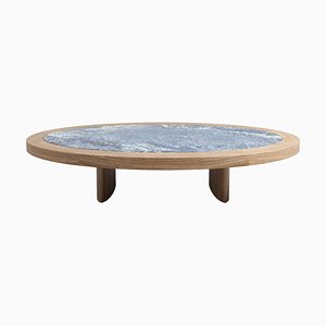 Tavolo Monta in edizione limitata in legno e granito blu di Charlotte Perriand per Cassina