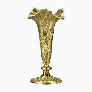 Vase Style Rococo en Bronze avec Motif Vigne, France, 1920s