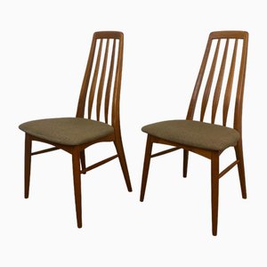 Danish Modern Eva Chairs by Niels Koefoed, Set of 2