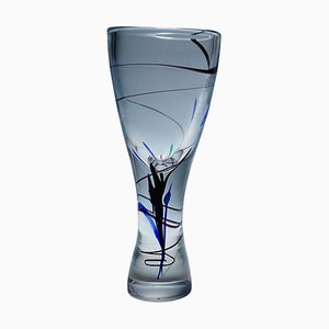 Vaso della serie Abstracta, Vicke Lindstrand per Kosta, Svezia, anni '50
