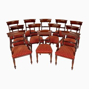 William IV Dining Chairs in Mahogany, 1920s, Set of 12