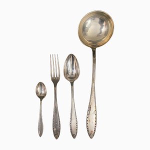 Silbernes Art Deco Besteck aus Metall von Christofle, 37 . Set