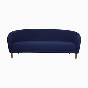 Little Mother 3-Seater Sofa in Blue Hallingdal Fabric by Finn Juhl