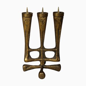 Brutalistischer Mid-Century Kerzenhalter aus Bronze, 1960